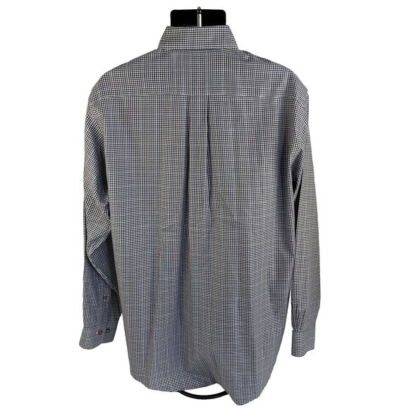 Mens Brooks Brothers Long Sleeve Button Down Shirt Size Medium Blue Checks - Picture 6 of 6